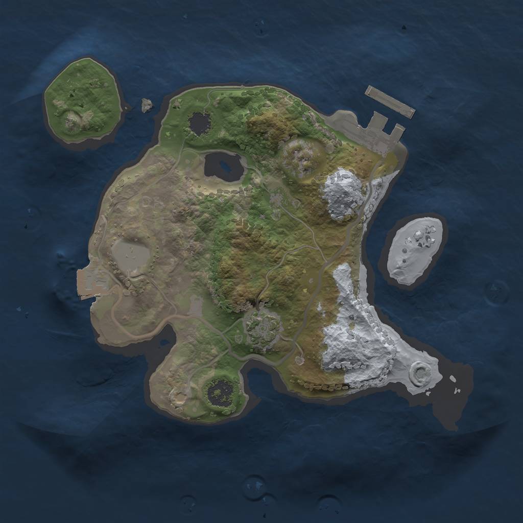 Rust Map: Procedural Map, Size: 2000, Seed: 1798151778, 5 Monuments