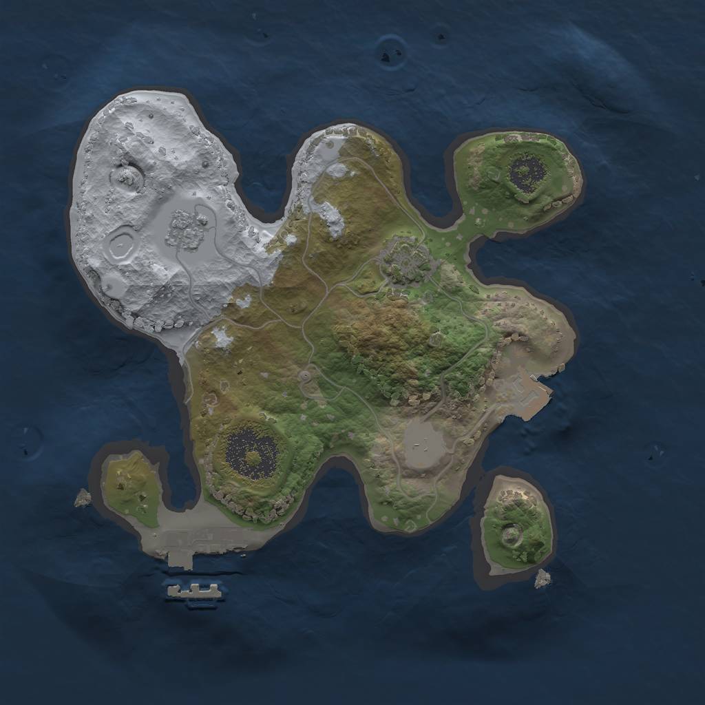 Rust Map: Procedural Map, Size: 2000, Seed: 151988318, 6 Monuments