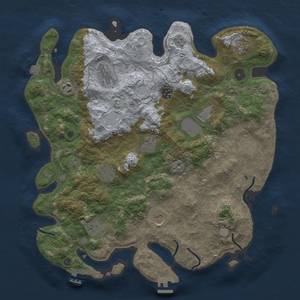 Thumbnail Rust Map: Procedural Map, Size: 4000, Seed: 5159, 19 Monuments