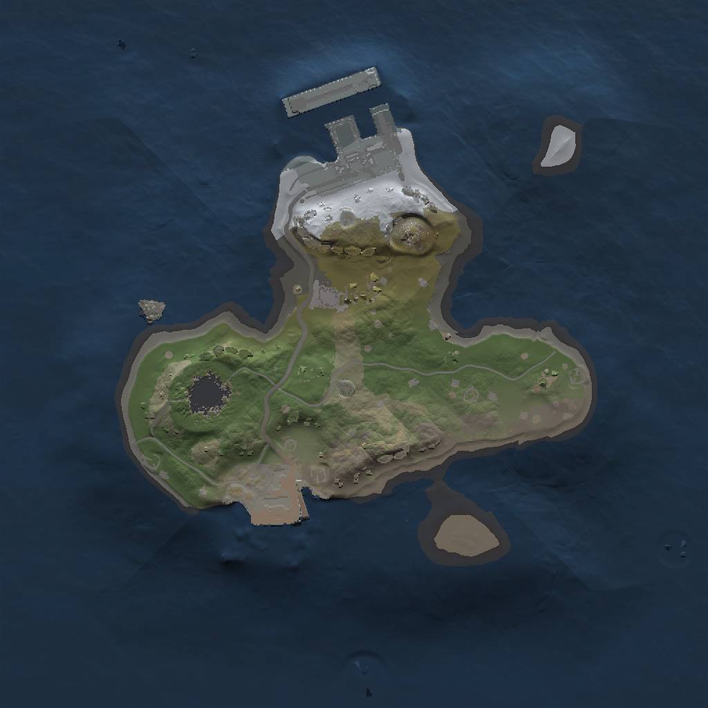 Rust Map: Procedural Map, Size: 1450, Seed: 1187870787, 4 Monuments