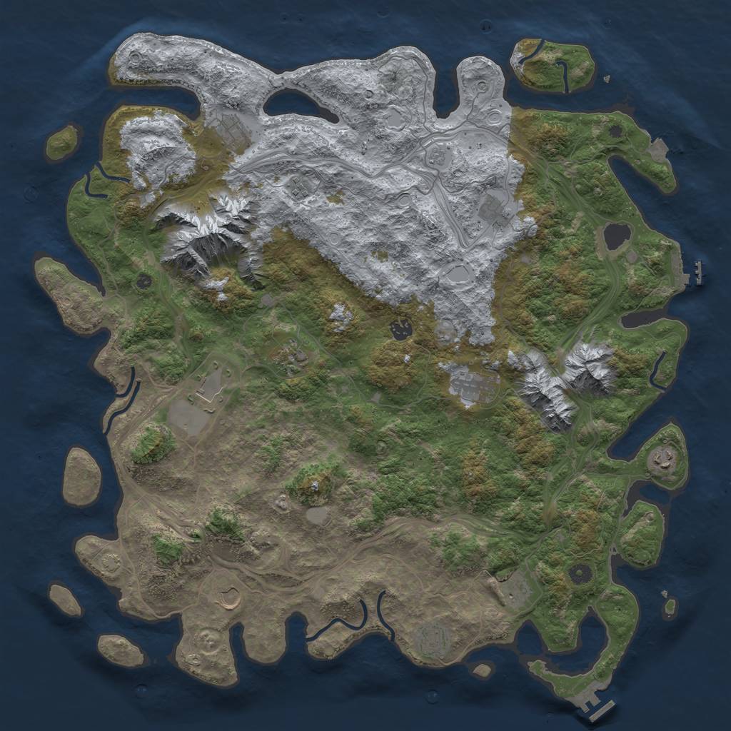 Rust Map: Procedural Map, Size: 5000, Seed: 795503003, 19 Monuments