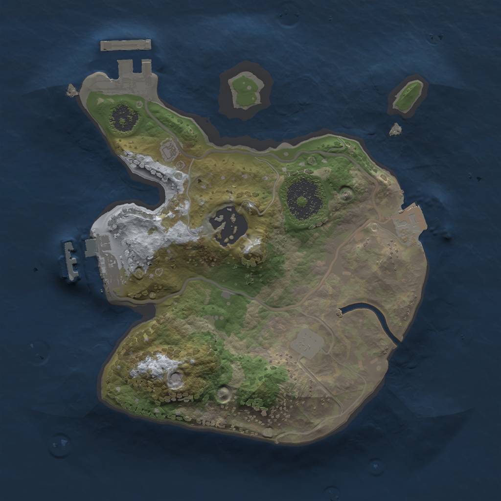 Rust Map: Procedural Map, Size: 2000, Seed: 4226, 6 Monuments