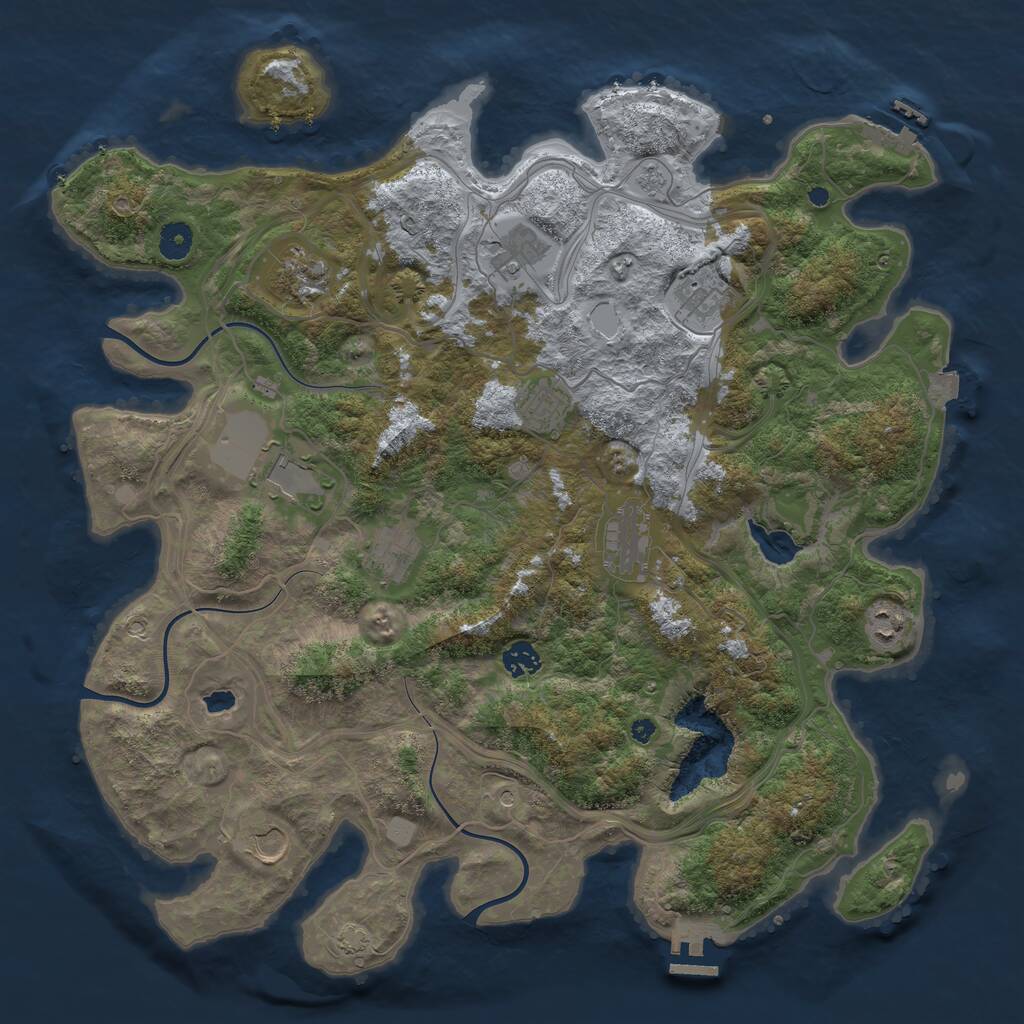 Rust Map: Procedural Map, Size: 4250, Seed: 17852, 16 Monuments