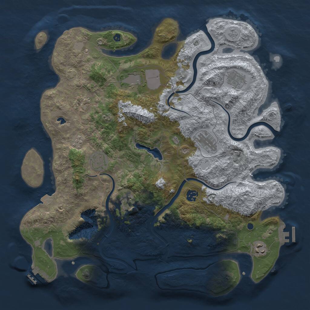 Rust Map: Procedural Map, Size: 4000, Seed: 752075604, 15 Monuments