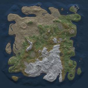 Thumbnail Rust Map: Procedural Map, Size: 4100, Seed: 19542, 18 Monuments