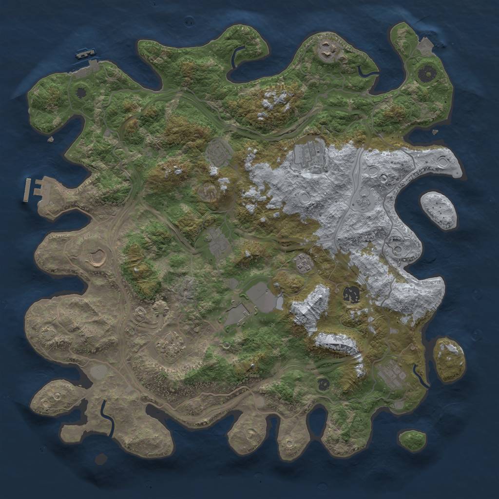 Rust Map: Procedural Map, Size: 4250, Seed: 137714709, 18 Monuments