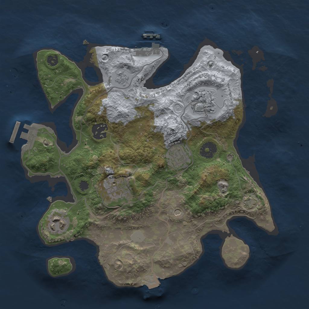 Rust Map: Procedural Map, Size: 2800, Seed: 87956968, 13 Monuments