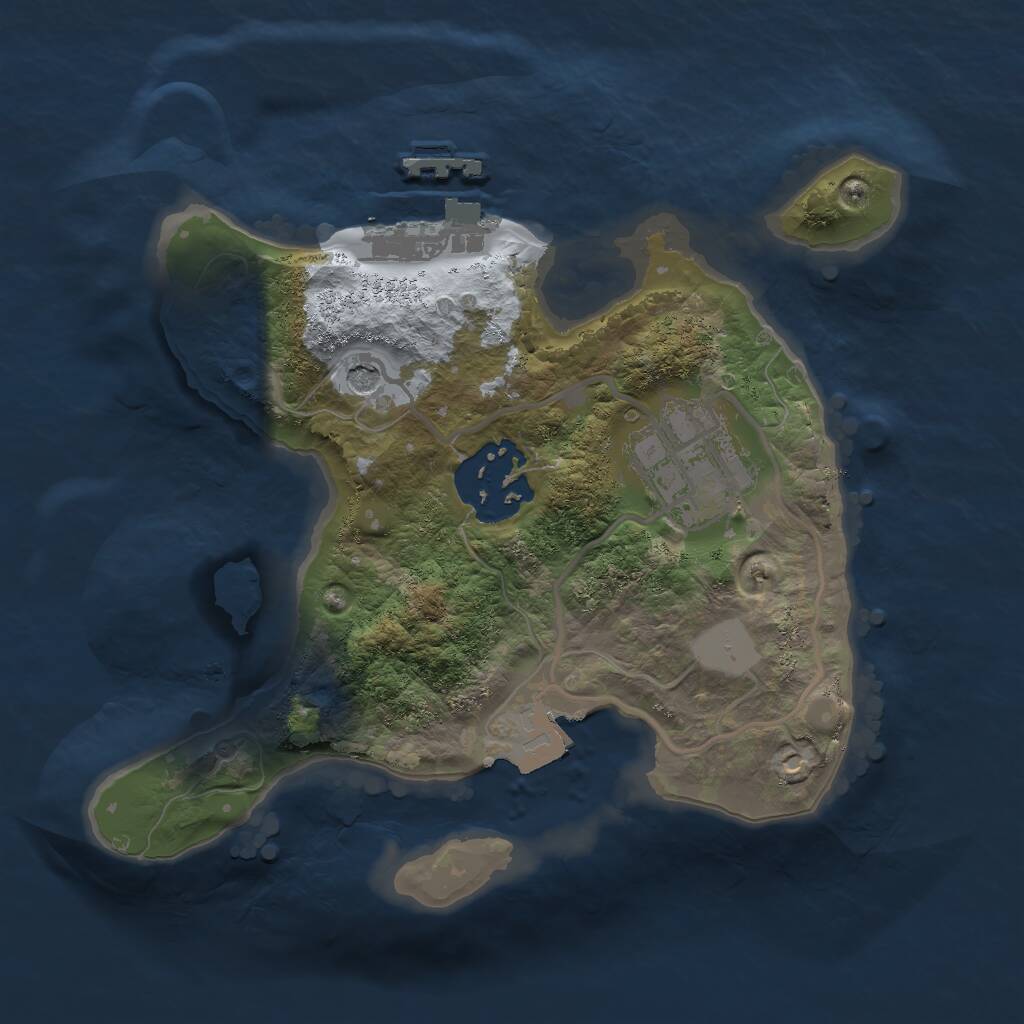 Rust Map: Procedural Map, Size: 2000, Seed: 78968756, 5 Monuments