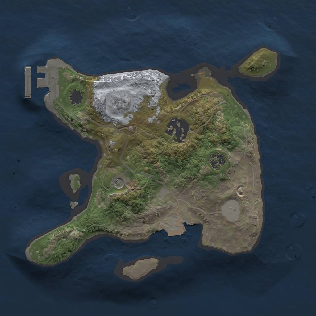 Rust Map: Procedural Map, Size: 2000, Seed: 78968756, 6 Monuments