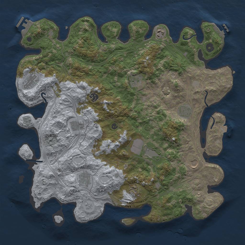 Rust Map: Procedural Map, Size: 4250, Seed: 15374, 19 Monuments