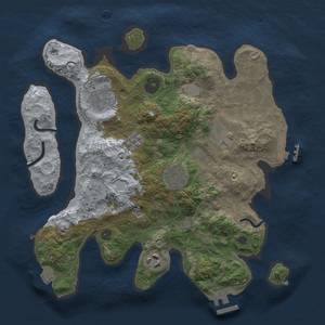 Thumbnail Rust Map: Procedural Map, Size: 3000, Seed: 1425282229, 12 Monuments