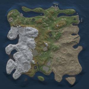 Thumbnail Rust Map: Procedural Map, Size: 3750, Seed: 45646, 17 Monuments