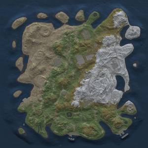 Thumbnail Rust Map: Procedural Map, Size: 4000, Seed: 269949733, 17 Monuments