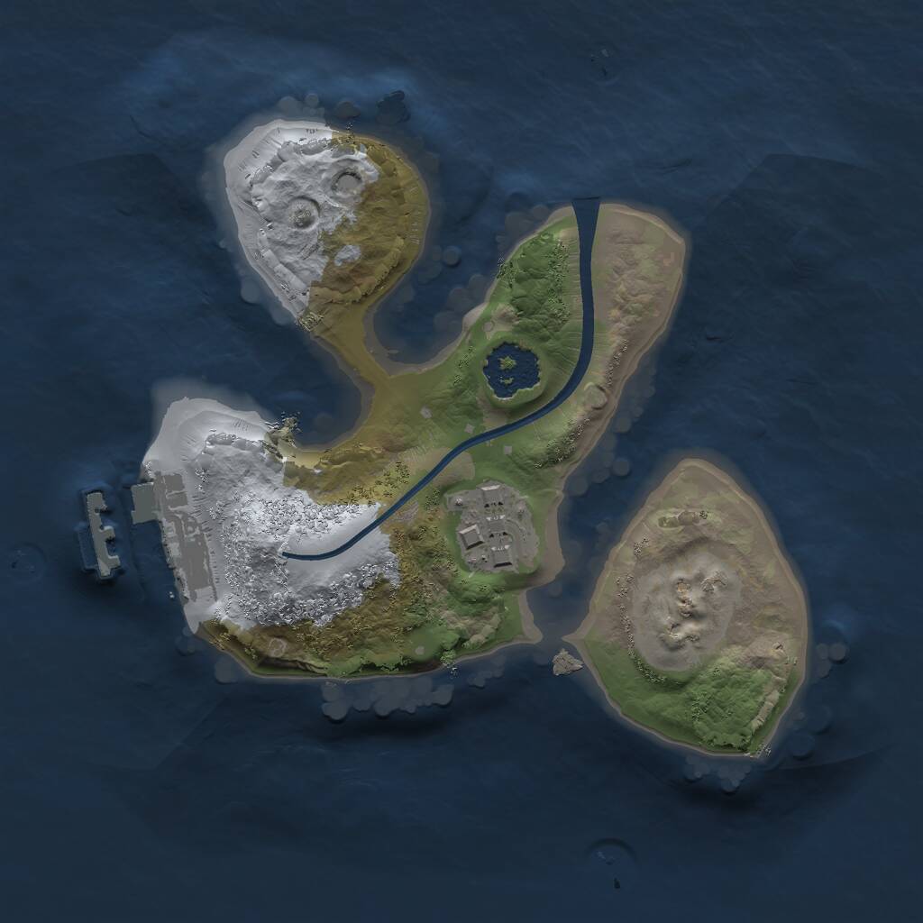 Rust Map: Procedural Map, Size: 1700, Seed: 1050795430, 3 Monuments