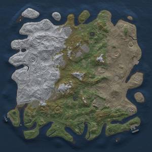 Thumbnail Rust Map: Procedural Map, Size: 4500, Seed: 227604671, 19 Monuments