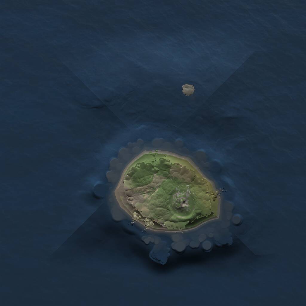 Rust Map: Procedural Map, Size: 1000, Seed: 153525773, 1 Monuments