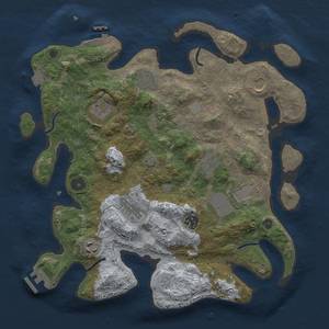 Thumbnail Rust Map: Procedural Map, Size: 3550, Seed: 2024061473, 15 Monuments