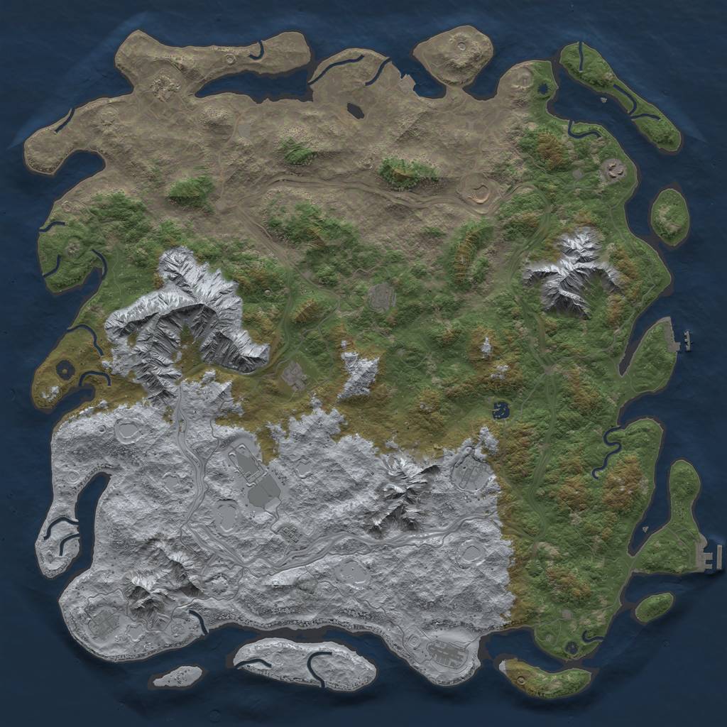 Rust Map: Procedural Map, Size: 6000, Seed: 17091988, 19 Monuments