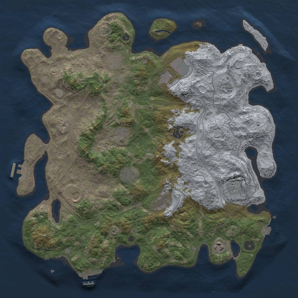 Rust Map: Procedural Map, Size: 4250, Seed: 491181, 19 Monuments