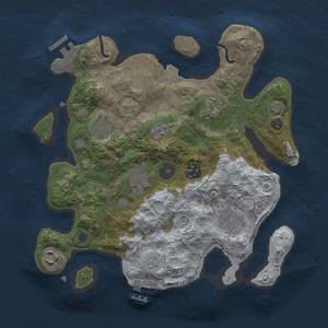 Thumbnail Rust Map: Procedural Map, Size: 3000, Seed: 8576290, 15 Monuments