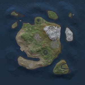 Thumbnail Rust Map: Procedural Map, Size: 2500, Seed: 488670150, 6 Monuments