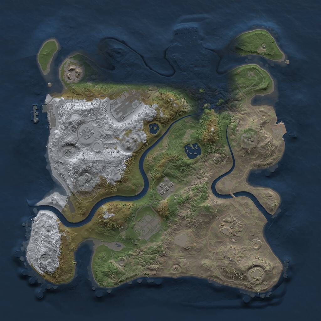 Rust Map: Procedural Map, Size: 3000, Seed: 765, 12 Monuments