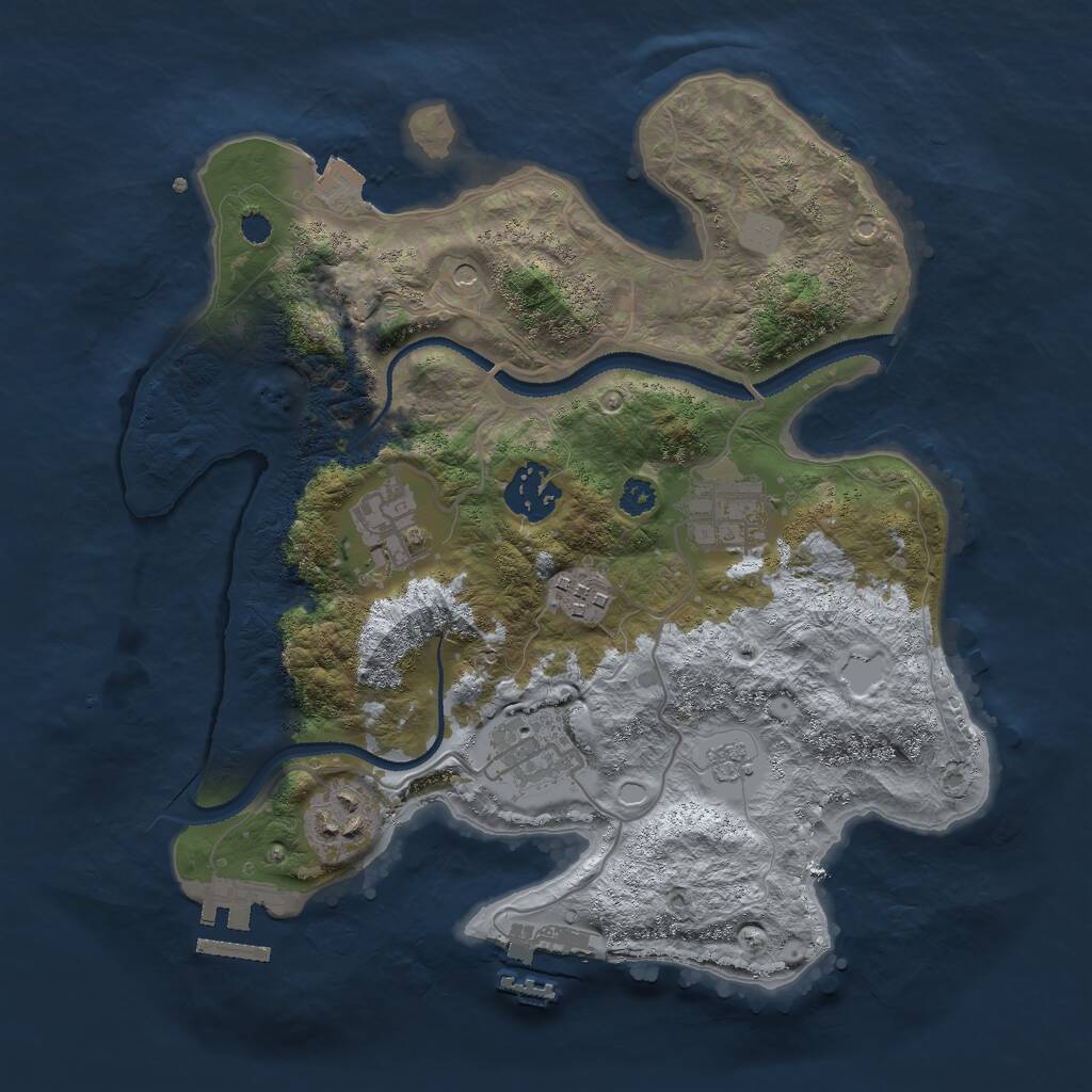 Rust Map: Procedural Map, Size: 3000, Seed: 13144, 11 Monuments