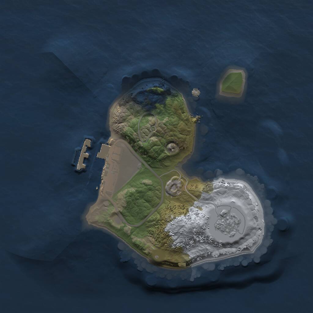 Rust Map: Procedural Map, Size: 1500, Seed: 2046843351, 3 Monuments