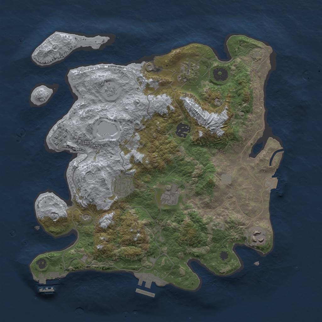 Rust Map: Procedural Map, Size: 3333, Seed: 1472, 14 Monuments