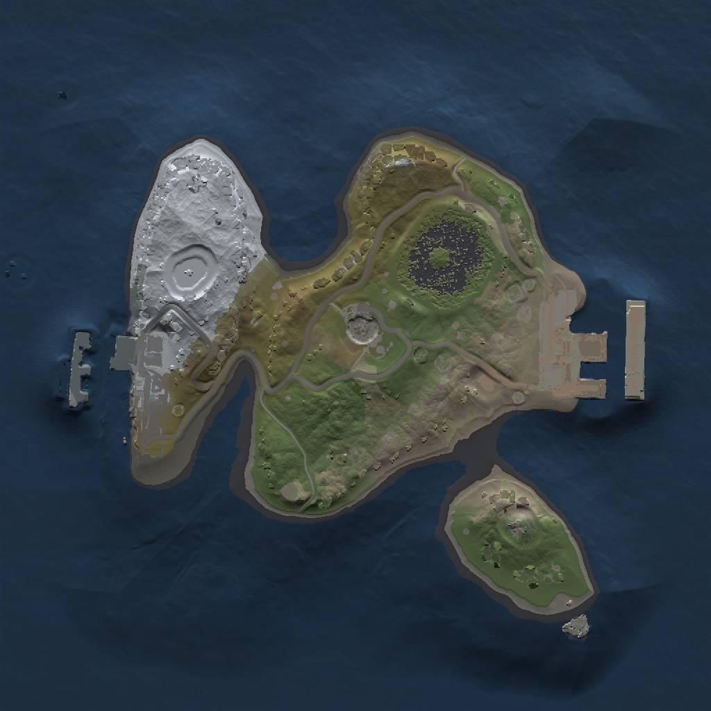 Rust Map: Procedural Map, Size: 1450, Seed: 779840340, 6 Monuments