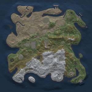 Thumbnail Rust Map: Procedural Map, Size: 3750, Seed: 1089856367, 19 Monuments