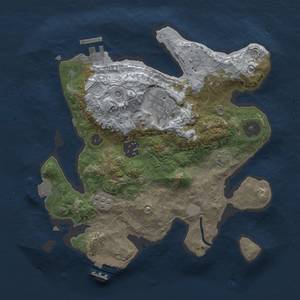 Thumbnail Rust Map: Procedural Map, Size: 2690, Seed: 2120546947, 11 Monuments