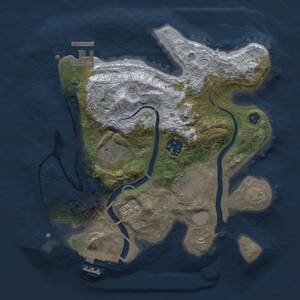 Thumbnail Rust Map: Procedural Map, Size: 2690, Seed: 2120546947, 9 Monuments