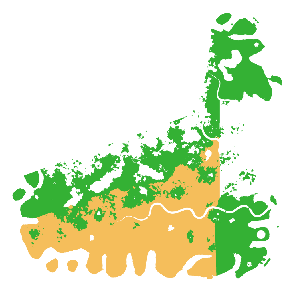 Biome Rust Map: Procedural Map, Size: 6000, Seed: 51245