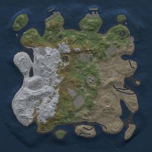 Thumbnail Rust Map: Procedural Map, Size: 3500, Seed: 87675078, 16 Monuments