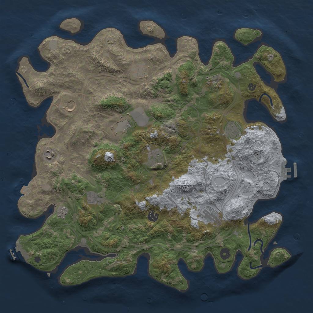 Rust Map: Procedural Map, Size: 4250, Seed: 1781386485, 19 Monuments