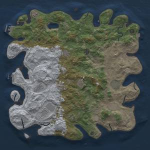 Thumbnail Rust Map: Procedural Map, Size: 4500, Seed: 253621934, 19 Monuments