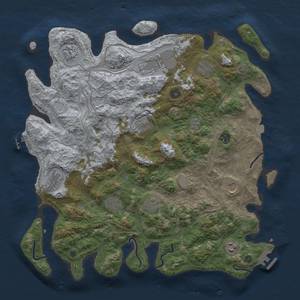 Thumbnail Rust Map: Procedural Map, Size: 4250, Seed: 21474, 19 Monuments