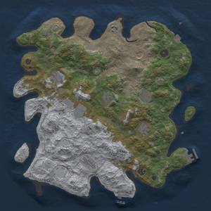 Thumbnail Rust Map: Procedural Map, Size: 4000, Seed: 115834944, 18 Monuments