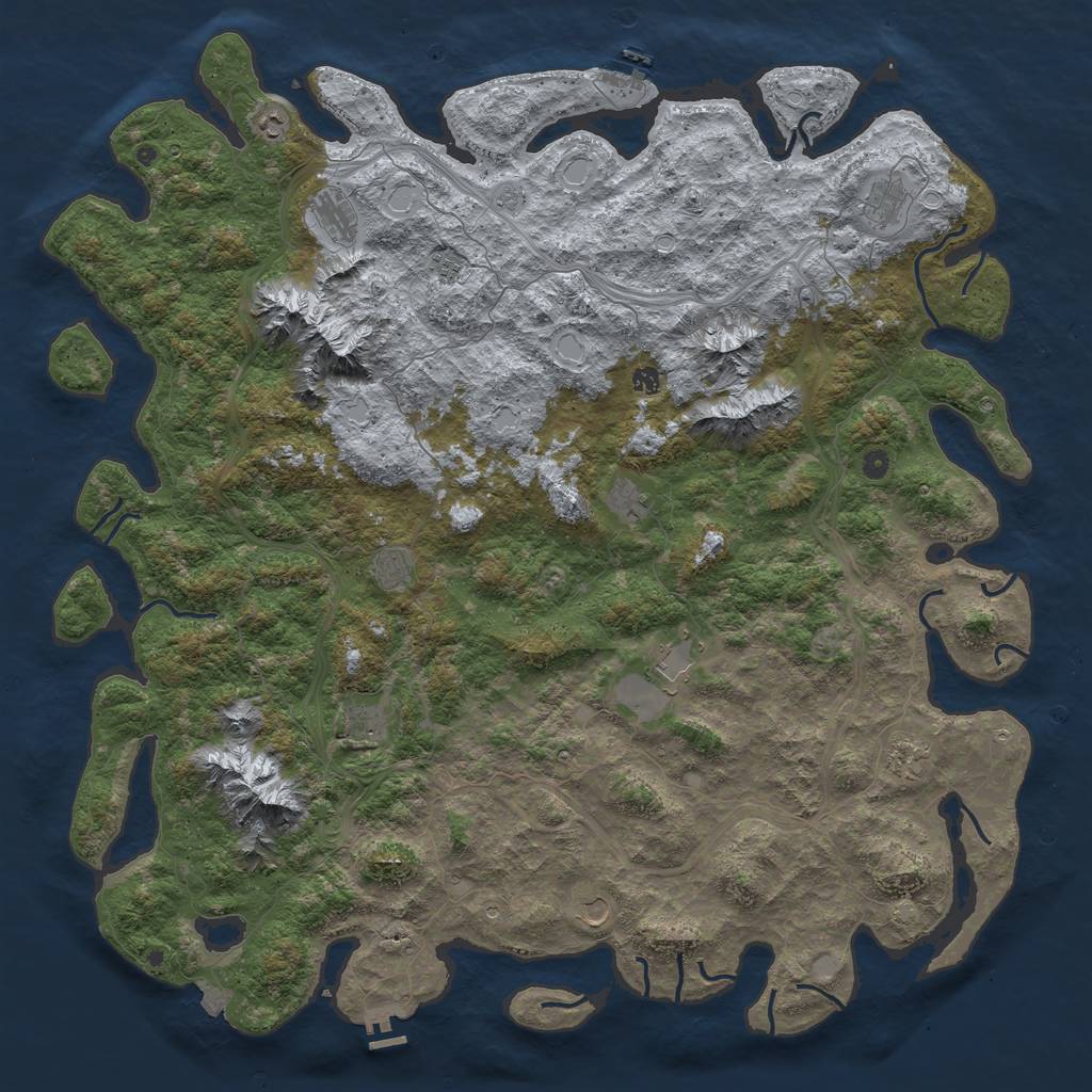 Rust Map: Procedural Map, Size: 5777, Seed: 1544678774, 19 Monuments