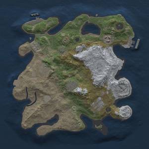 Thumbnail Rust Map: Procedural Map, Size: 3000, Seed: 843653646, 12 Monuments