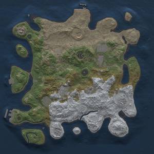 Thumbnail Rust Map: Procedural Map, Size: 3600, Seed: 22307, 16 Monuments