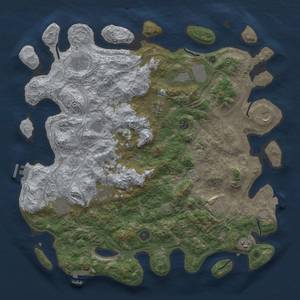 Thumbnail Rust Map: Procedural Map, Size: 4500, Seed: 1278054372, 19 Monuments