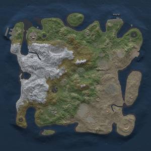 Thumbnail Rust Map: Procedural Map, Size: 3500, Seed: 1971737955, 17 Monuments