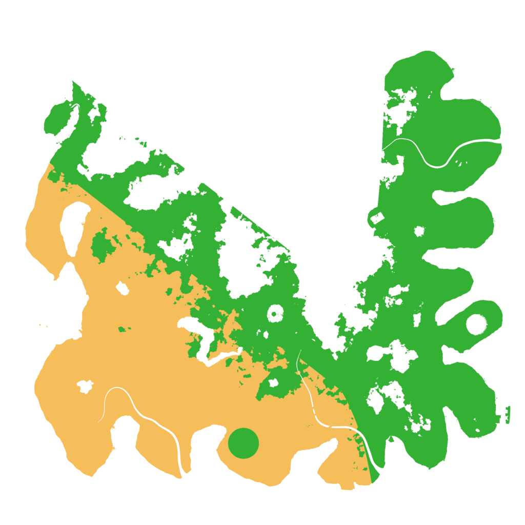 Biome Rust Map: Procedural Map, Size: 4500, Seed: 15461