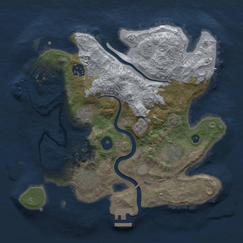 Rust Map: Procedural Map, Size: 2900, Seed: 214435457, 11 Monuments