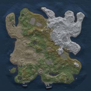 Thumbnail Rust Map: Procedural Map, Size: 3500, Seed: 1019861341, 16 Monuments