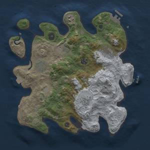 Thumbnail Rust Map: Procedural Map, Size: 3200, Seed: 1728141992, 14 Monuments