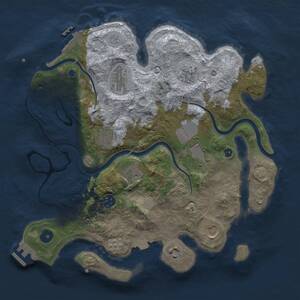 Thumbnail Rust Map: Procedural Map, Size: 3500, Seed: 28460514, 15 Monuments