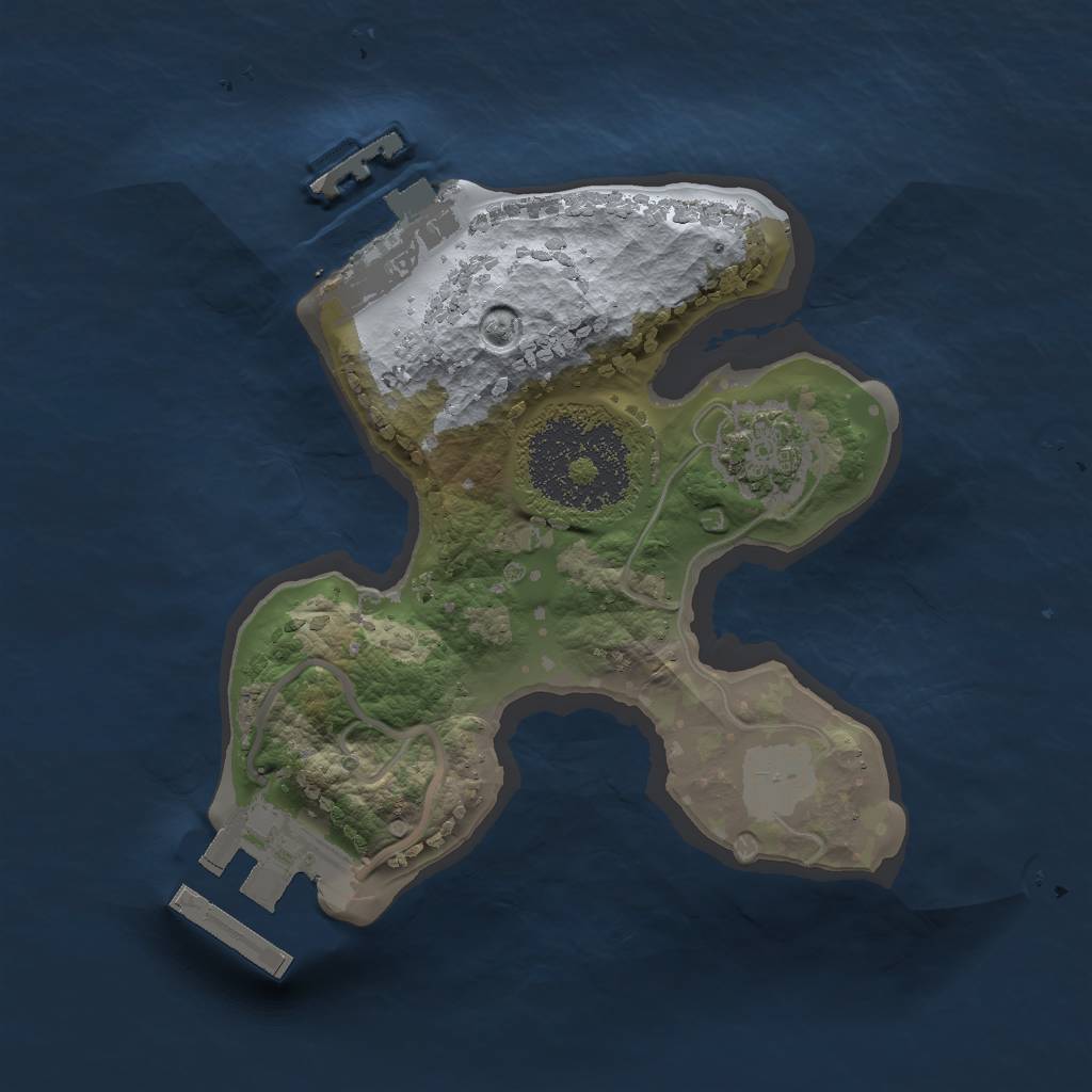 Rust Map: Procedural Map, Size: 1650, Seed: 1051429017, 6 Monuments